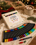 Boîte de 24 feutres textiles en plus